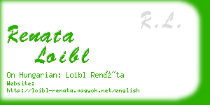 renata loibl business card